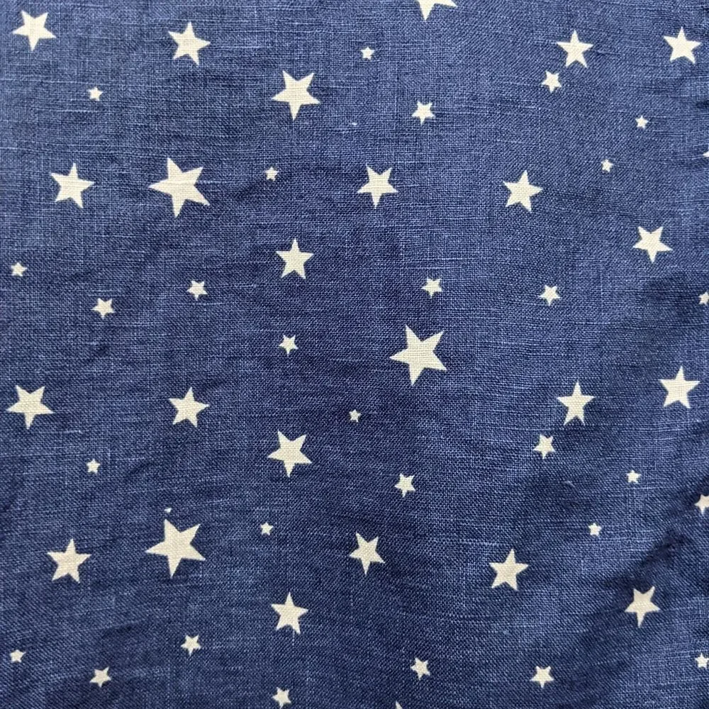 ATHENA MARIE Linen Star Print Boxy Top M - Picture 3 of 7
